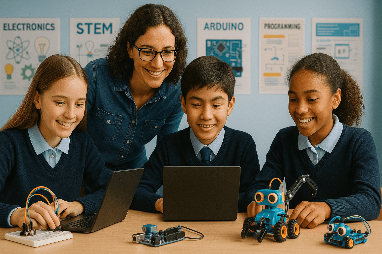 School STEM education with BuildABot