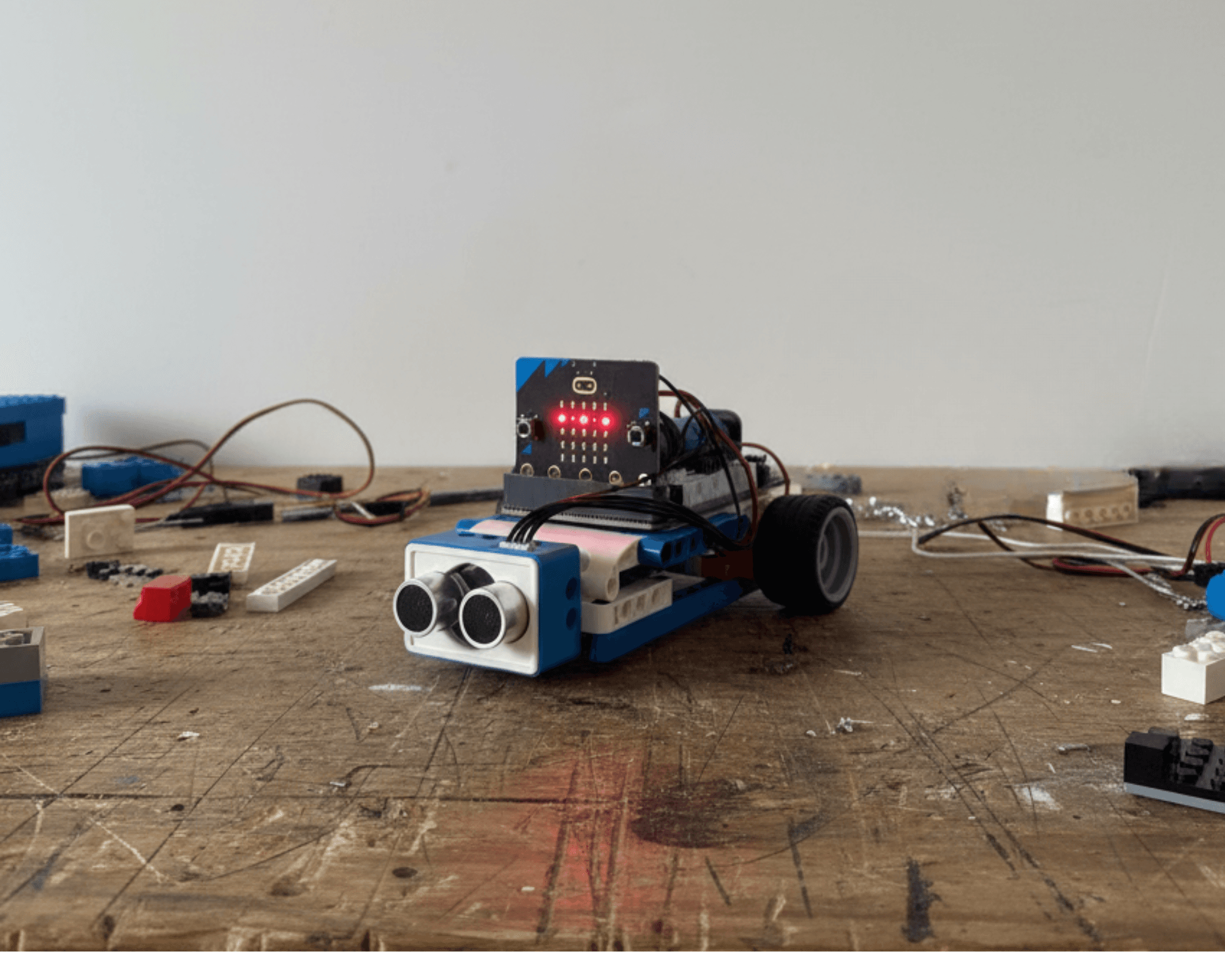 Ansh working on his rover project